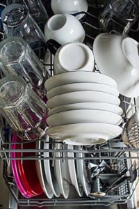 image of dishes in a dishwasher